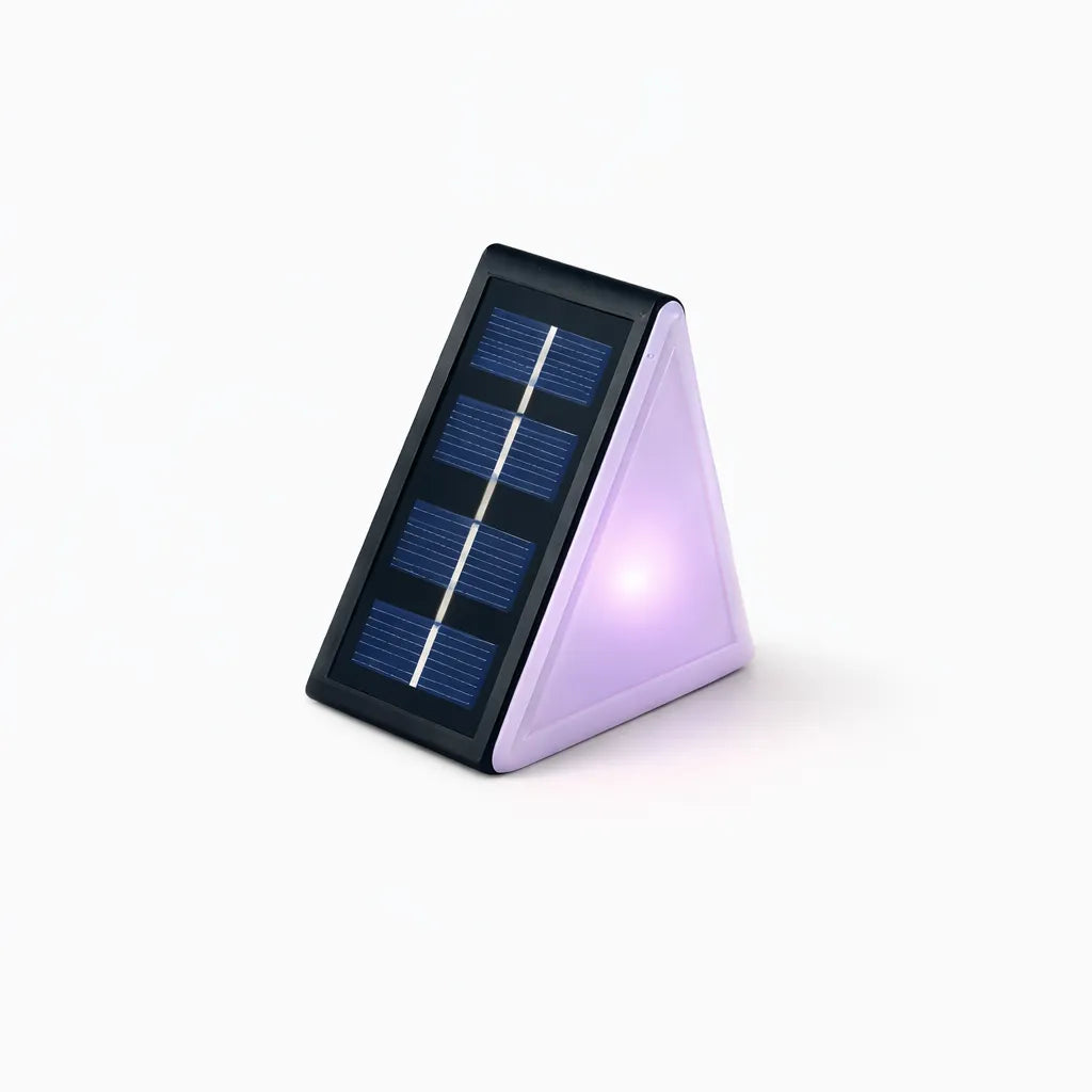 Black triangle solar step light colour changing RGB LED stair and deck light Australia