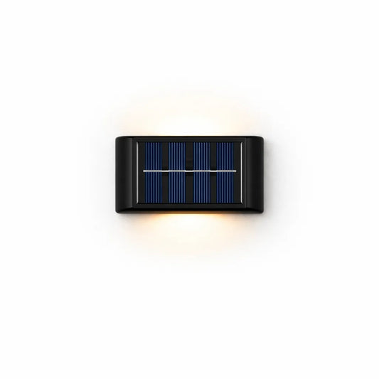 Black solar wall lamp outdoor warm white LED fence and garden light Australia