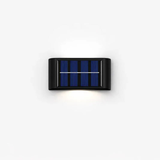 Black solar wall lamp outdoor cool white LED fence and garden light Australia
